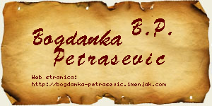Bogdanka Petrašević vizit kartica